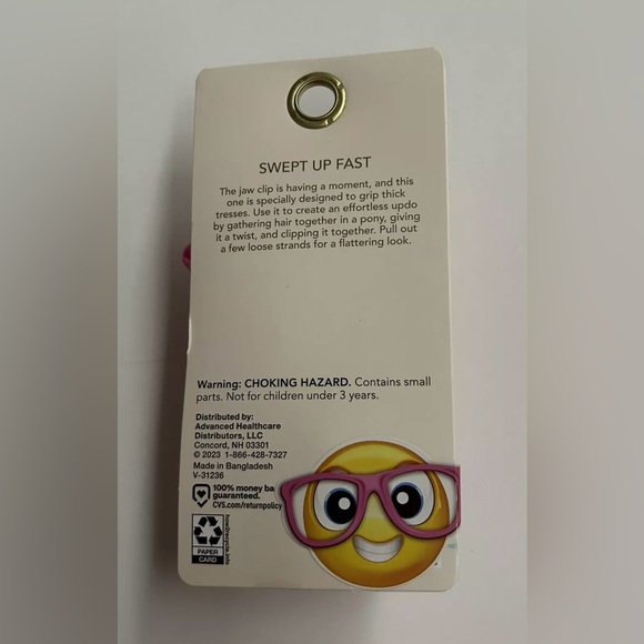 New Pink Wavy Jaw Hair Clip 3 11/16" made in Bangladesh GSQ by Glamsquad - Picture 11 of 14